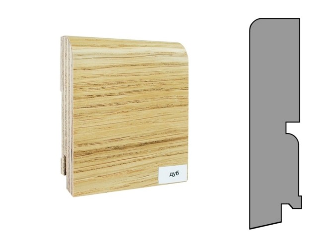 Плинтус шпонированный Finitura/Финитура  120х30х2400мм Дуб